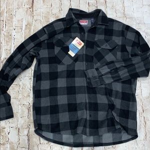 Men’s large wranglers fleece button down shirt